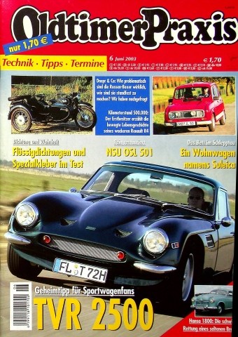 Deckblatt Oldtimer Praxis (06/2003)
